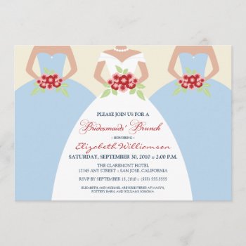 Bride & Bridesmaids' Brunch Invite (sky Blue) by TheWeddingShoppe at Zazzle