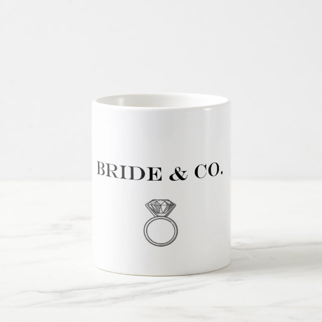 Bride & Bridesmaids Engagement Shower Tiara Party Coffee Mug (Center)