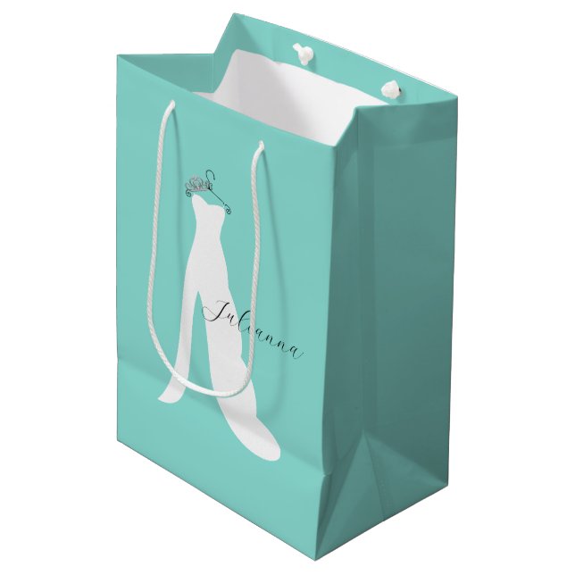 Bride & Bridesmaids Here Comes The Bride Party Medium Gift Bag (Front Angled)