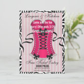 BRIDE & Bridesmaids Lingerie Pink Shower Party Invitation (Standing Front)