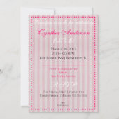 BRIDE & Bridesmaids Lingerie Pink Shower Party Invitation (Back)