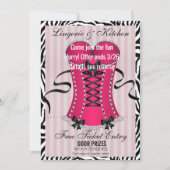BRIDE & Bridesmaids Lingerie Pink Shower Party Invitation (Front)