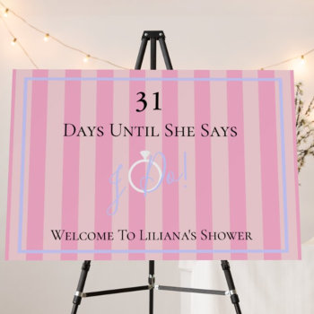 Bride & Bridesmaids Pink Bridal Wedding Countdown Poster by Ohhhhilovethat at Zazzle