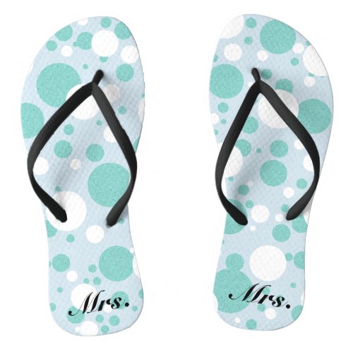 BRIDE  Bridesmaids Polka Dots Shower Bridal Party Flip Flops