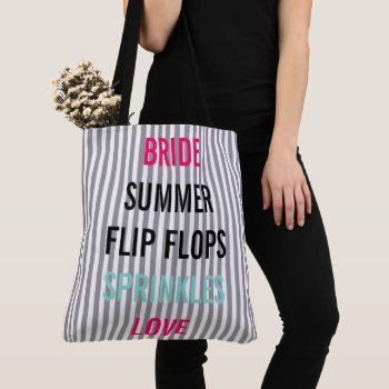 Bride & Bridesmaids Summer Bridal Sprinkle Party Tote Bag by Ohhhhilovethat at Zazzle