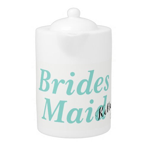 BRIDE  Bridesmaids Tiara Tea Party Bridesmaid Teapot