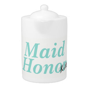 BRIDE & Bridesmaids Tiara Tea Party Maid Of Honor Teapot