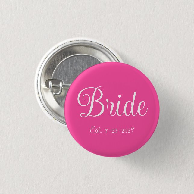 Bride Button (Front & Back)