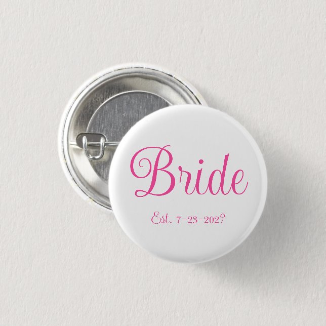 Bride Button (Front & Back)