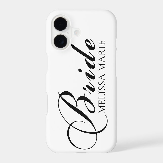 Bride Calligraphy Script Iphone Case (Back)