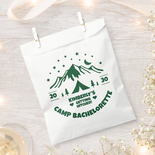 Bride Camp Bachelorette Party Favor Bag (Clipped)