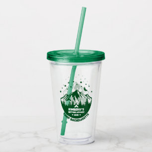 Bride Camping Themed Bachelorette Party Keepsake Acrylic Tumbler