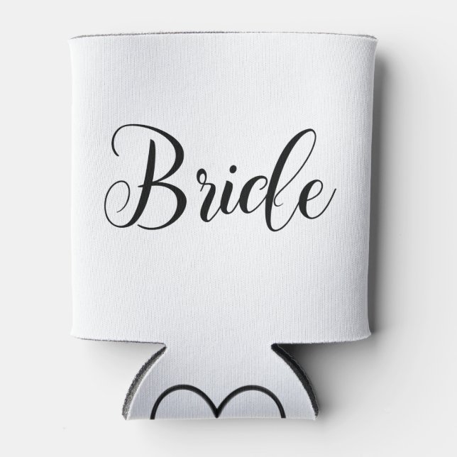 Bride Can Cooler with Customizable Initial (Front)