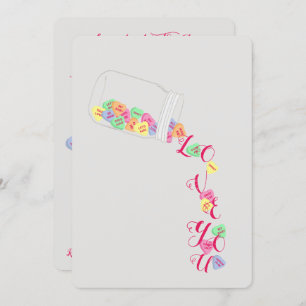 BRIDE Candy Hearts I Love You Celebration Party Invitation