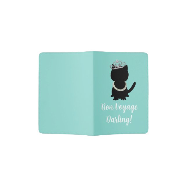 BRIDE Cat Birthday Bridal Shower Party Passport Holder (Opened)
