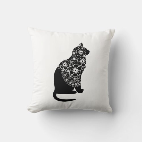 Bride Cat Throw Pillow