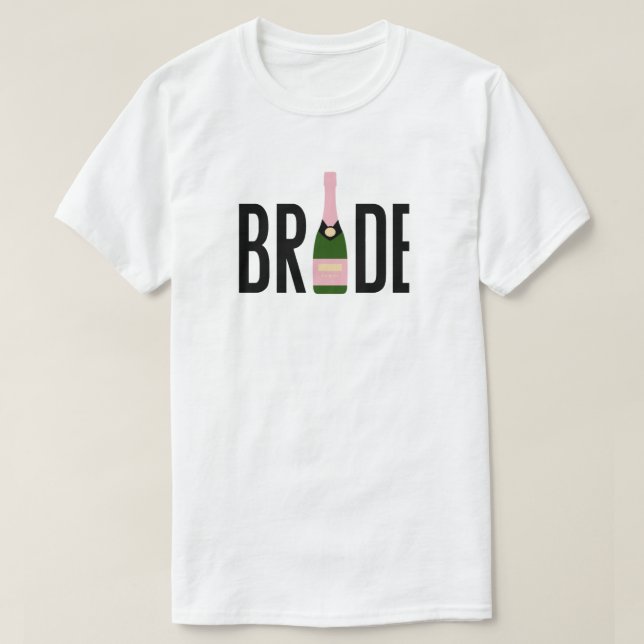 Bride Champagne Bachelorette Shirts (Design Front)