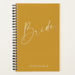 Bride Chic Minimalist Yellow Personalized  Notebook