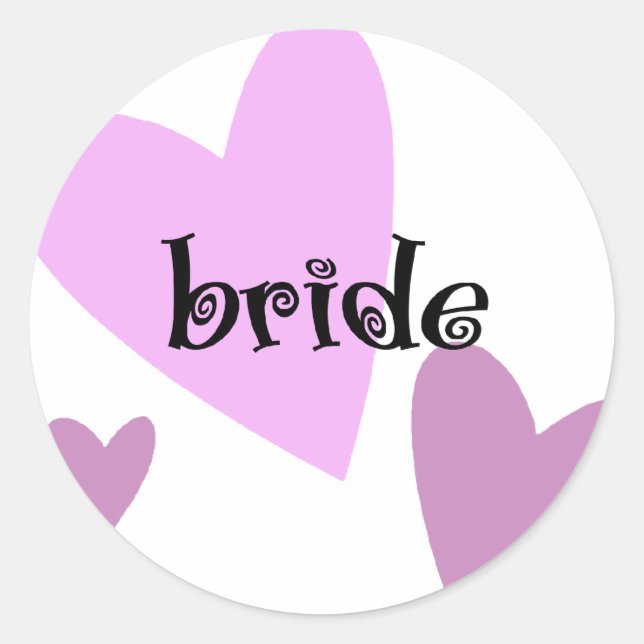 Bride Classic Round Sticker (Front)