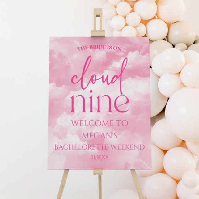 Bride Cloud Nine Bachelorette Party Welcome Sign (Creator Uploaded)