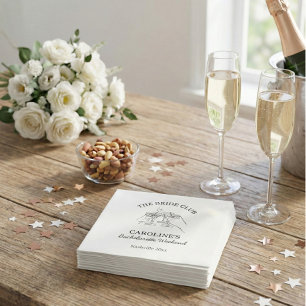 Bride Club Bachelorette Weekend Favor Cocktail  Napkins