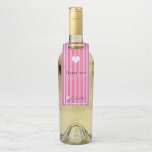 BRIDE & CO Be Fabulous Love Pink Shower Party Bottle Hanger Tag