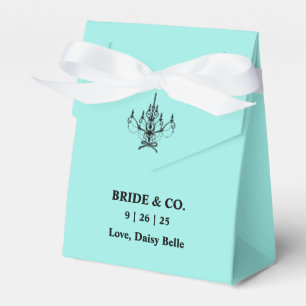 Bride & Co. Bridal Shower Turquoise Favor Boxes
