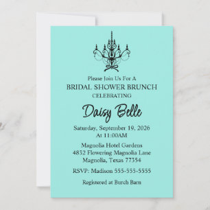 Bride & Co. Bridal Shower Turquoise Invitation