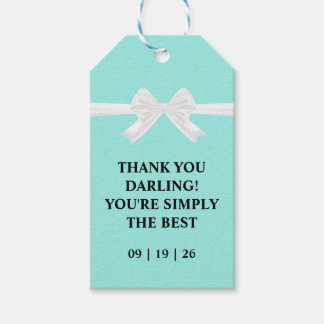 Bride & Co. Bridal Shower Turquoise Thank You Gift Tags