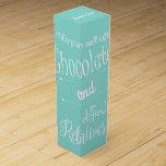 Bride & Co Chocolate & Wine Tasting Party Wine Box<br><div class="desc">You will love this fabulous wine box, designed to match your party theme it will make the perfect gift to your party guests. This box will hold your favorite bottle of wine and will make your gift giving extra fun! Makes a fun house warming gift too! Look for coordinating wine...</div>