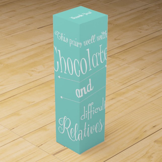 Bride & Co Chocolate & Wine Tasting Party Wine Box (Front)