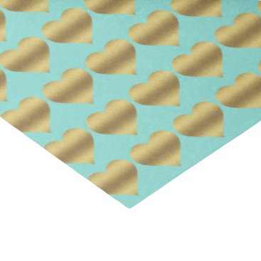 BRIDE & CO Gold Heart Tiffany Party Tissue Paper BRIDE & CO Gold Heart Tiffany Party Tissue Paper