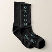 BRIDE & CO Groom Something Blue Bridal Party Socks