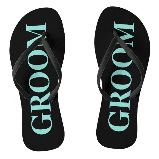 blue wedding flip flops