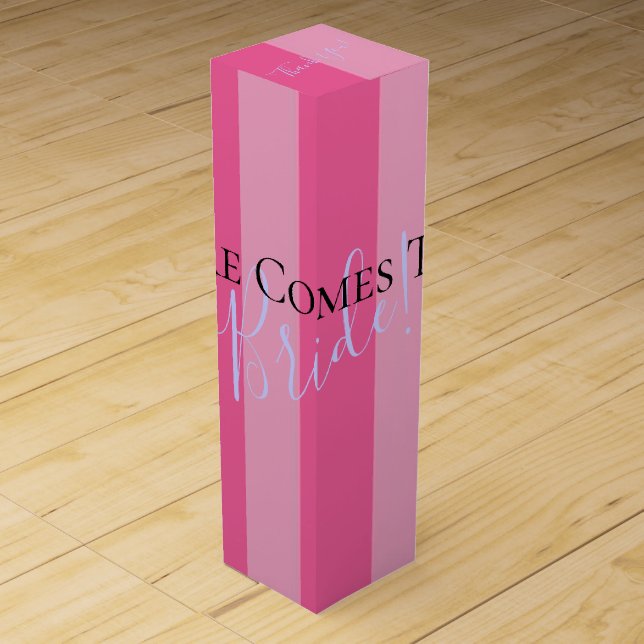 BRIDE & CO Here Comes The Bride Party  Wine Gift Box (Front)