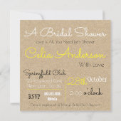 BRIDE & CO Kraft Autumn Bride Sunflower Invitation (Back)