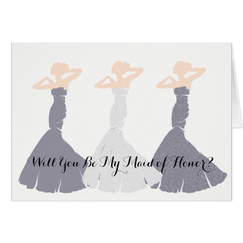 BRIDE  CO Lavender Be My Maid Of Honor Party Note