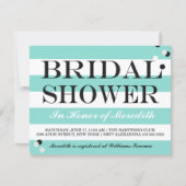 Bride Co Little Black Dress Teal Blue Shower Party Invitation (Front)