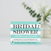 Bride Co Little Black Dress Teal Blue Shower Party Invitation (Standing Front)