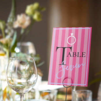 Bride & Co Love Pink Bridal Lingerie Shower Party Table Number by Ohhhhilovethat at Zazzle