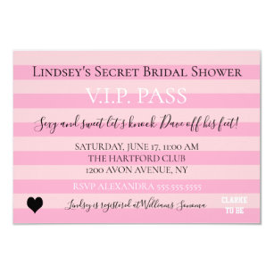 Pink By Victoria Secret Invitations Zazzle Bride Co Love Pink Bridal Shower Party Invitation