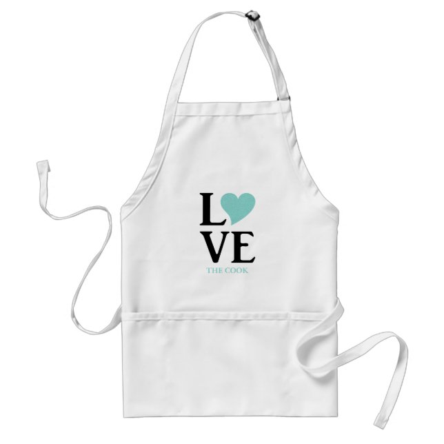 BRIDE & CO Love The Cook Tiara Shower Party Adult Apron (Front)