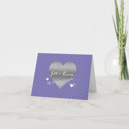 Bride  Co Periwinkle  Silver Wedding Party Note Card