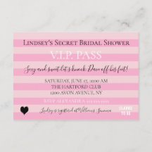 Victoria's Secret Invitation, Birthday Party Invitation, Panty