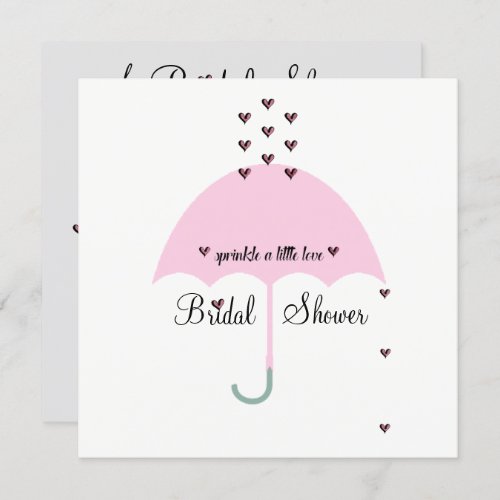 BRIDE  CO Pink Sprinkle Love Bridal Shower Party Invitation