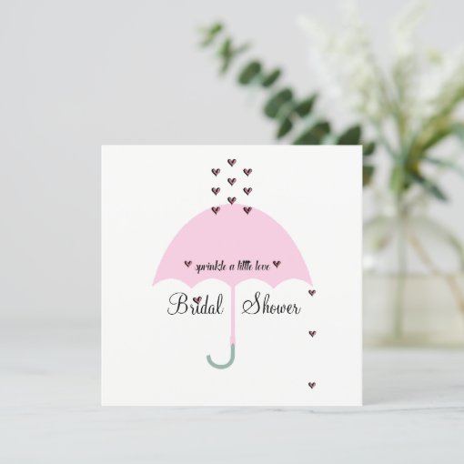 BRIDE & CO Pink Sprinkle Love Bridal Shower Party Invitation | Zazzle