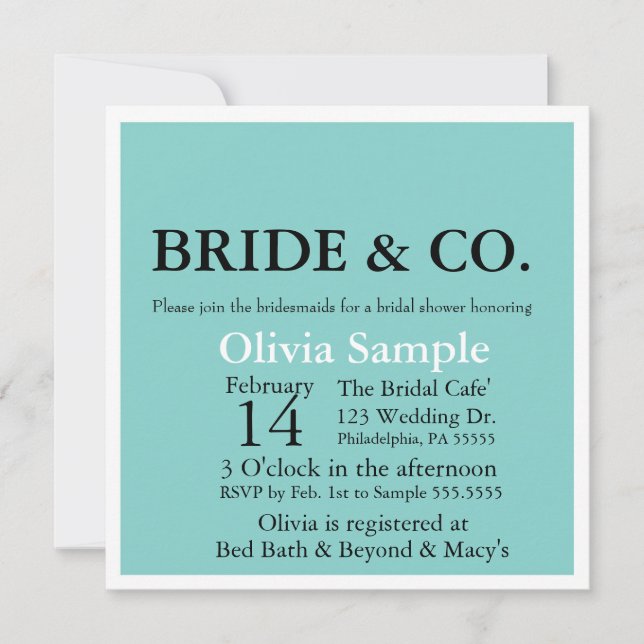 Bride & Co. Shower Invitation (Front)