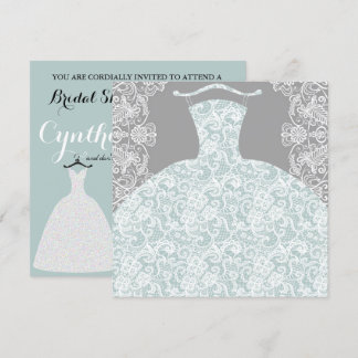 BRIDE CO Something Blue Here Comes The Bride Party Invitation