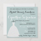 BRIDE CO Something Blue Here Comes The Bride Party Invitation (Back)