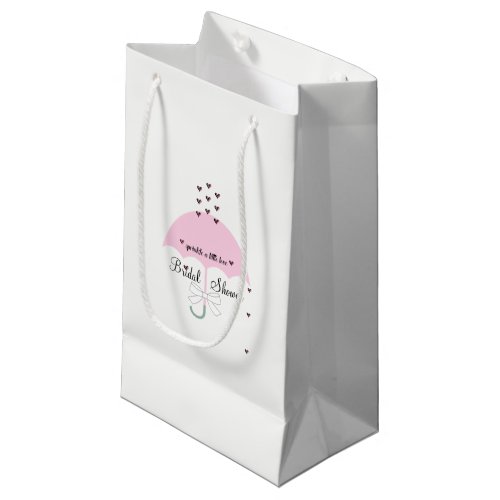 BRIDE  CO Sprinkle Love Pink  White Shower Party Small Gift Bag